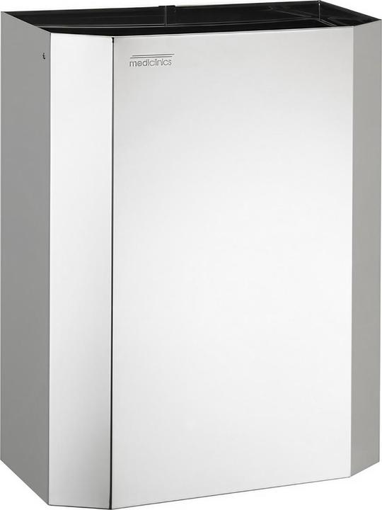 Produktbild Valera Mediclinics Abfallbehälter Edelstahl glänzend 25 L offen mit Innenring und 4 Kunststofffüssen (25 l)