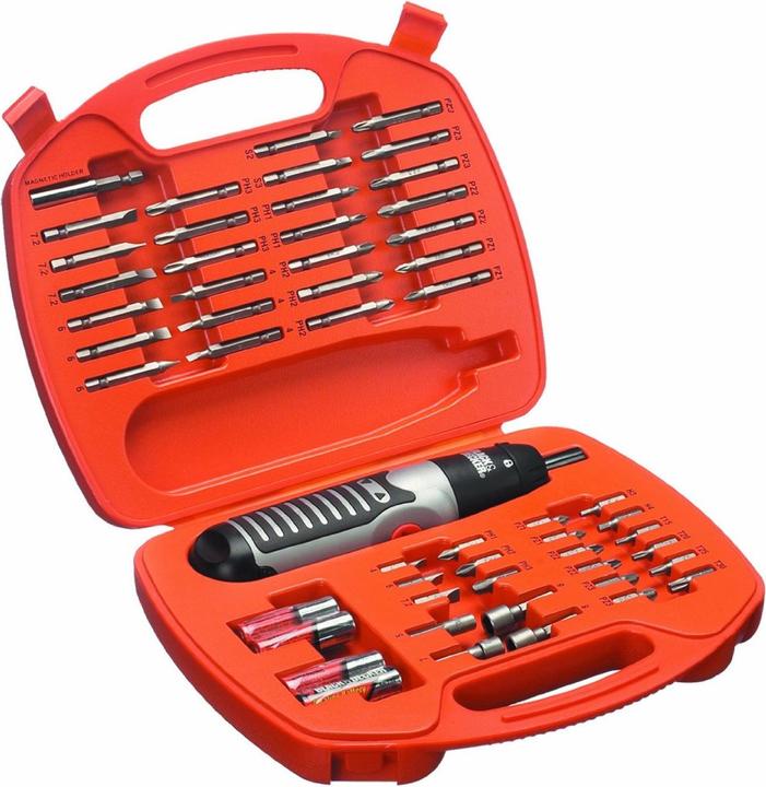 Image du produit Black & Decker Coffret d'accessoires de 54 pièces avec tournevis à batterie (Fonctionnement sur secteur)