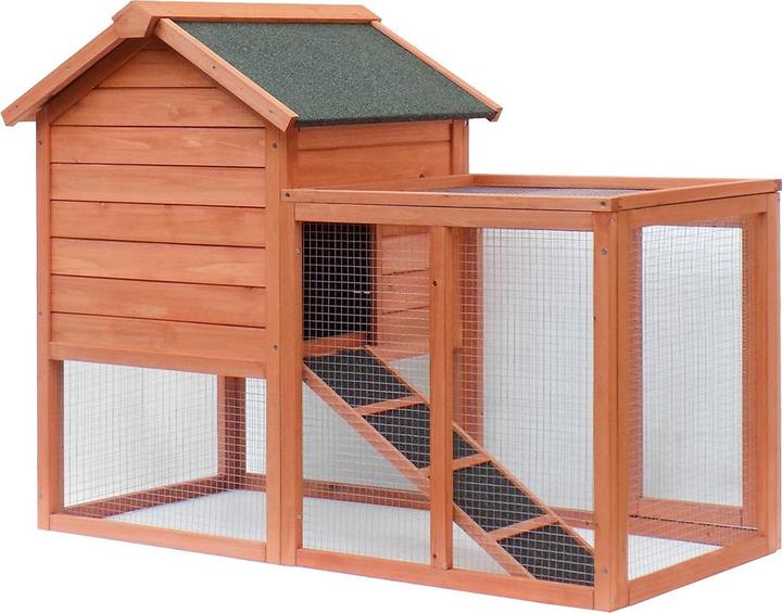 Produktbild Wiltec Hasenstall 1220x630x920mm Freilaufgehege Kaninchenkäfig Kleintierstall