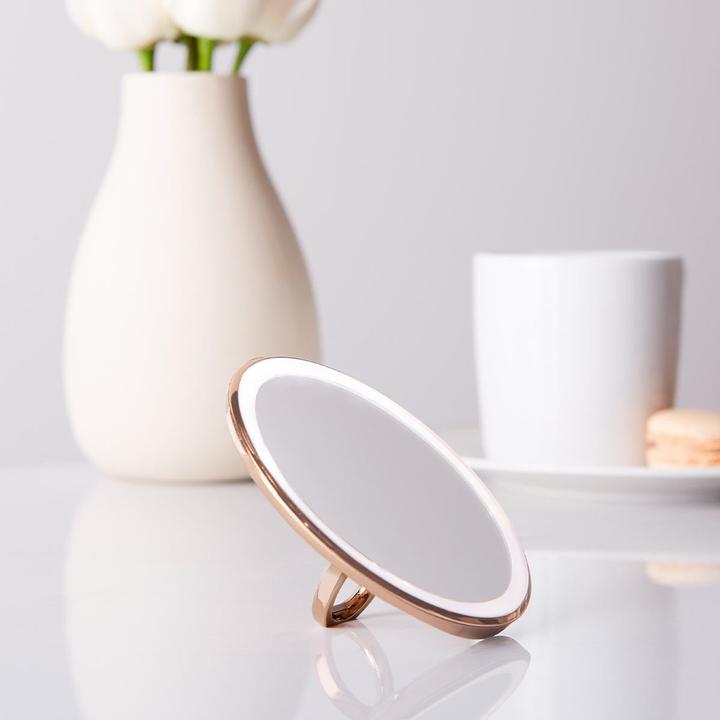 Actual product image Simplehuman Cosmetic Mirror with Sensor Compact Rose Gold (6 x 15.5 x 15 cm)