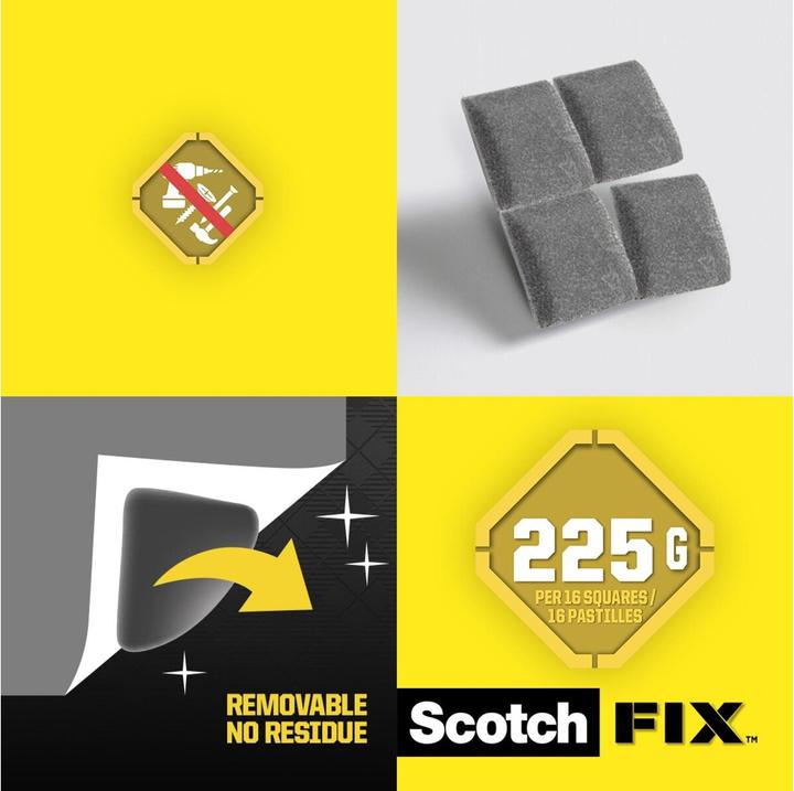 Actual product image Scotch Scotch-Fix Removable Mounting Squares (0.23 kg)