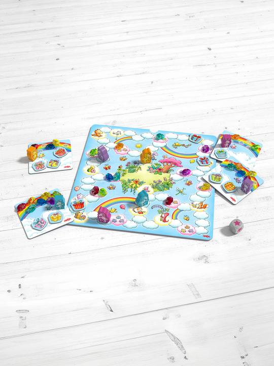 Actual product image Haba Unicorn glitter happiness game collection (English, German, Italian, French)