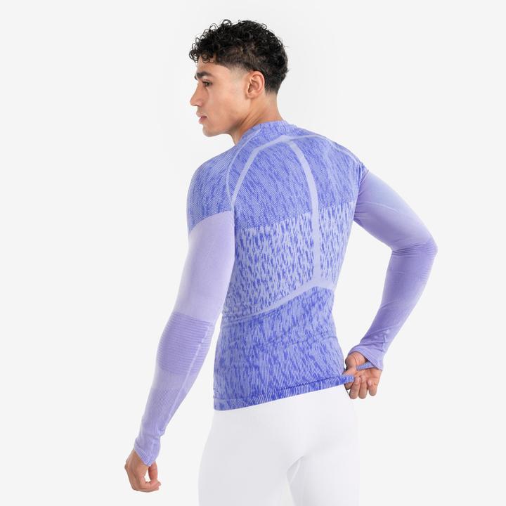 Image du produit Kipsta Maillot de football à manches longues homme/femme - Keepdry gris/violet (M)