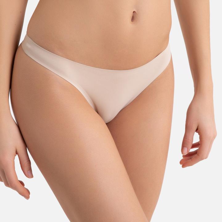 Image du produit La Redoute Collections Lot de 2 strings sans couture en microfibre (44, 46, lot de 2)