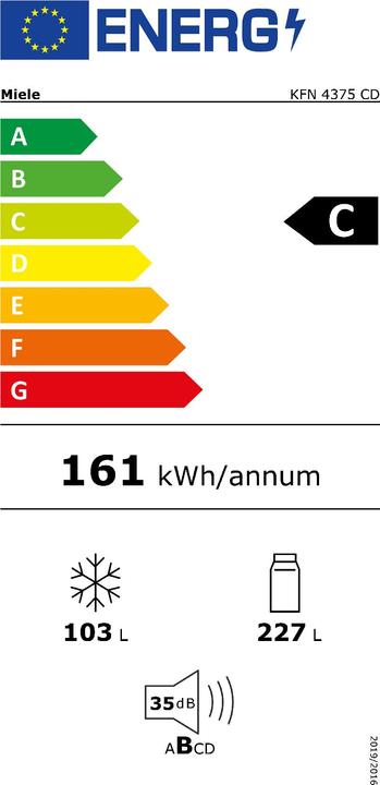 Energy Label Miele KFN 4375 CD (330 l)