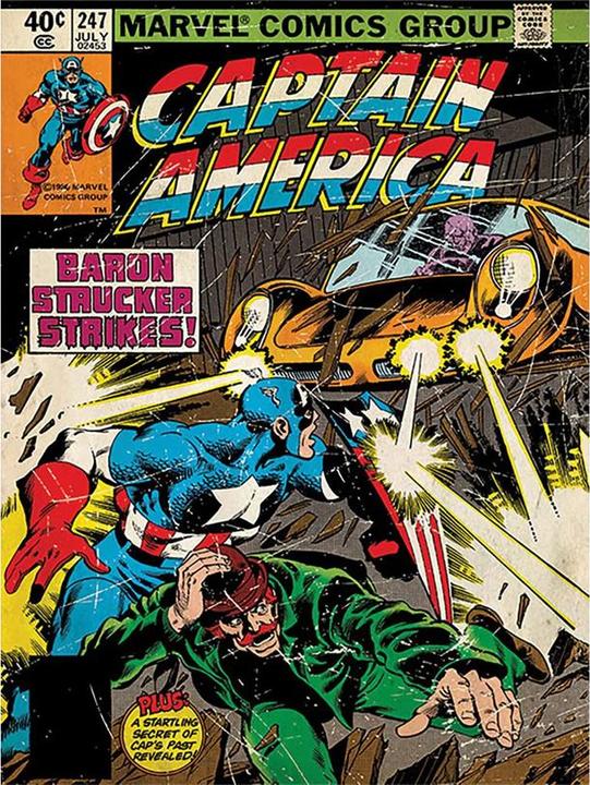 Immagine prodotto Captain America Stampa su Tela (80 x 60 cm)