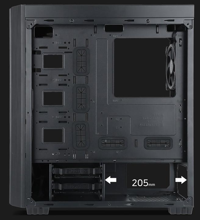 Image du produit Gembird Fornax K500 Boîtier pour ordinateur ATX tour midi noir (ITX, E-ATX, ATX, mATX)