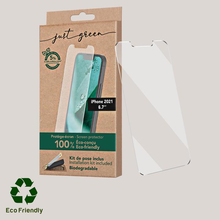 Produktbild Just Green Bio Screen Protector (1 Stück, Apple iPhone 13 Pro Max)