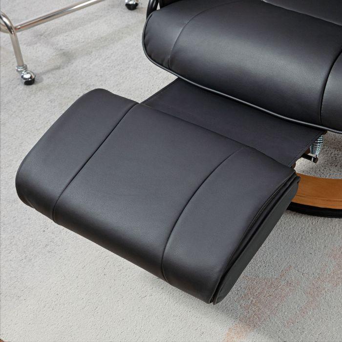 Immagine prodotto Swisshandel24 Relaxsessel Drehbar, Fernsehsessel, bis 150 kg, Kunstleder, Schwarz