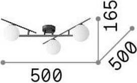 Image du produit Ideal lux ATLAS G9 Plafonnier 3x dimmable noir blanc chaud 311357 (370 lm, G9)