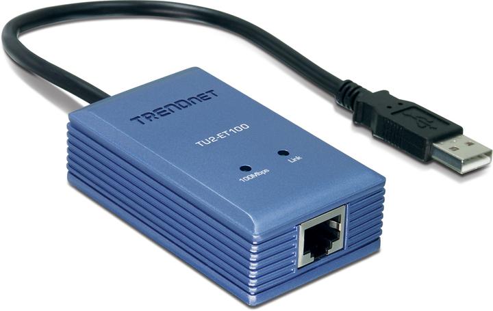 Immagine prodotto Trendnet TU2-ET100, adattatore da USB a Fast Ethernet (USB 2.0, RJ45 (1x))