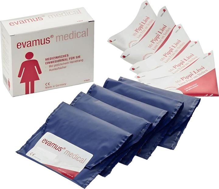 Actual product image Minimus Evamus medical travel toilet emergency toilet for women 5-pack (Intimate gel)