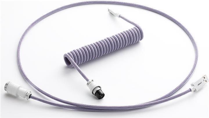 Actual product image CableMod Pro Coiled Keyboard Cable USB-C to USB Type A, Rum Raisin (1.50 m, USB 2.0)