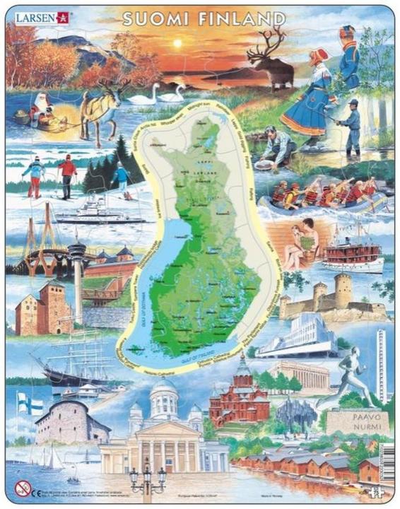 Produktbild Larsen Puzzle – Finnland (Sehenswürdigkeiten) (75 Teile)