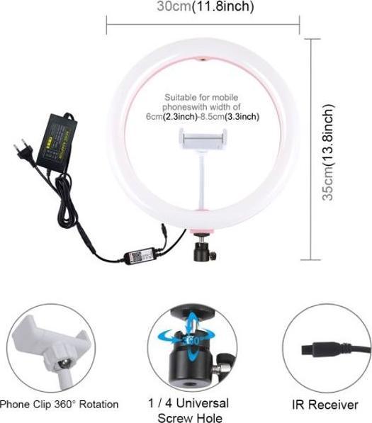 Produktbild Puluz 12" RGB LED Ringleuchte (Ringleuchte)