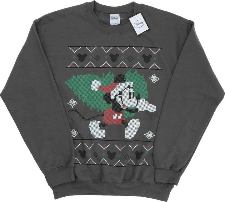 Actual product image Disney Mens Mickey Mouse Christmas Tree Sweatshirt (L)