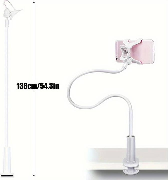 Immagine prodotto PhoneLook Portacellulare flessibile e mobile da 1,3 metri con morsetto universale per il bordo del tavolo