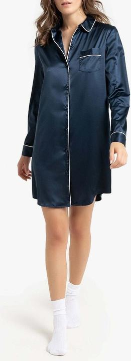 Actual product image La Redoute Collections Satin Long Sleeve Nightdress (40)