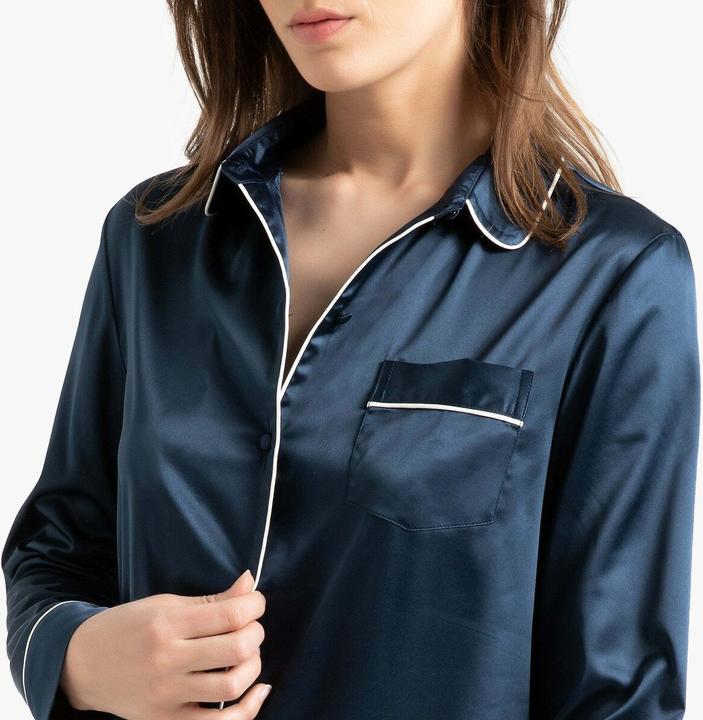 Produktbild La Redoute Collections Langärmeliges Nachthemd aus Satin (38)
