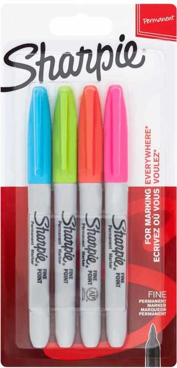 Produktbild Sharpie Marker Fein Rundspitze F 4er Fun Farben (Farbig sortiert, 1 mm, 4 x)