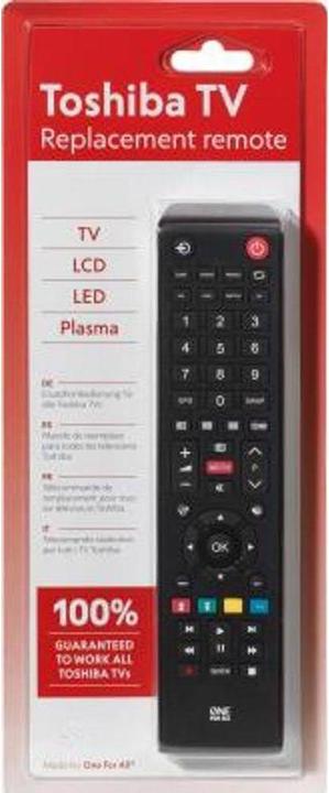 Productafbeelding One for All Toshiba TV vervangende afstandsbediening (Universele afstandsbediening, Infrarood)