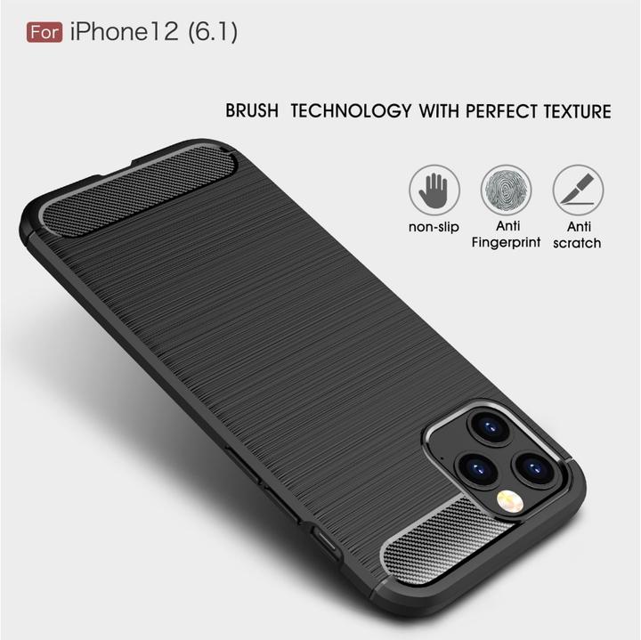 Actual product image Screenguard Carbon Brushed Case (Apple iPhone 12)