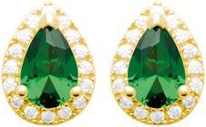 Lara Vergoldete OHRRINGE – S.EMERALD – ZIRKONIA