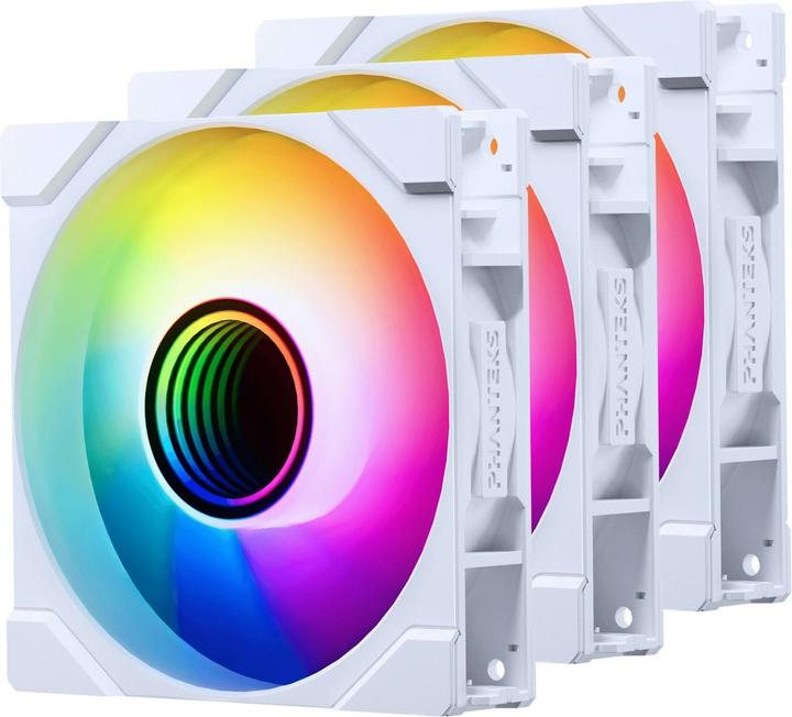 Immagine prodotto Phanteks Ventola M25 Gen2 PWM D-RGB, confezione da 3 - lama inversa, 120 mm, bianco (120 mm, 3 x)