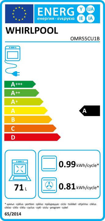 Energy Label Whirlpool OFEN OMK58CU1SX