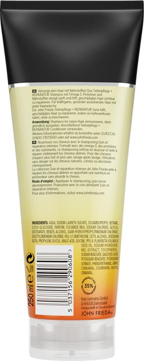 Image du produit John Frieda Soin en profondeur & réparation (250 ml, Shampoing liquide)