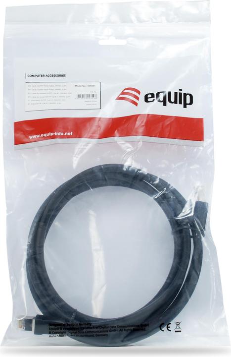 Actual product image equip RJ-45 - RJ-45, M/M S/FTP, 24AWG PoE++, LSZH (S/FTP, CAT8.1, 0.50 m)