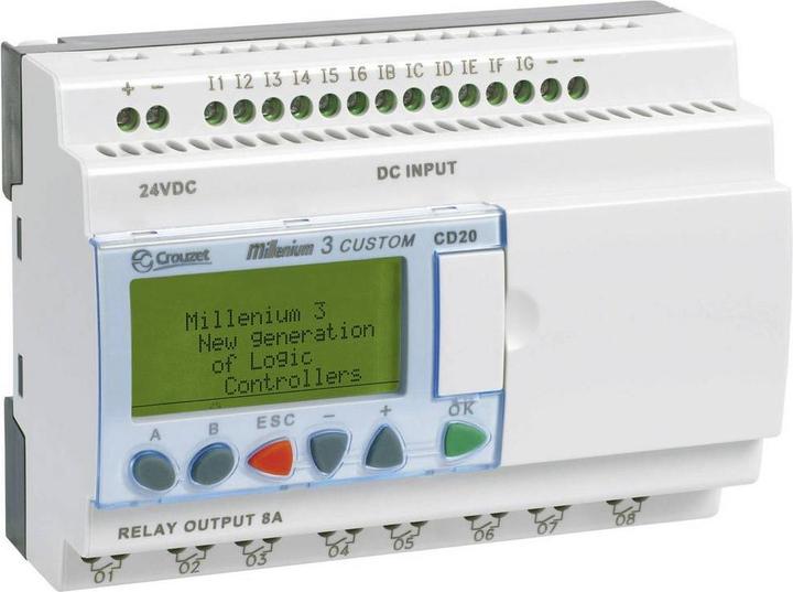 Actual product image Crouzet M3 controller, 20 I/O trans O/P 24Vdc