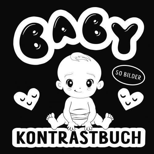 Actual product image Kontrastbuch Baby - Schwarz Weiss Buch mit 50 niedlichen Bildern
