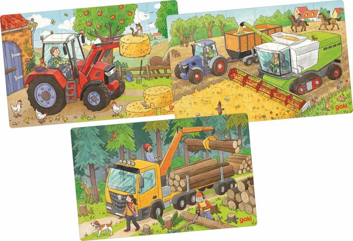Produktbild Goki Puzzleset Fahrzeuge (24 Teile)