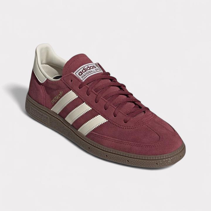 Burgundy, crew white