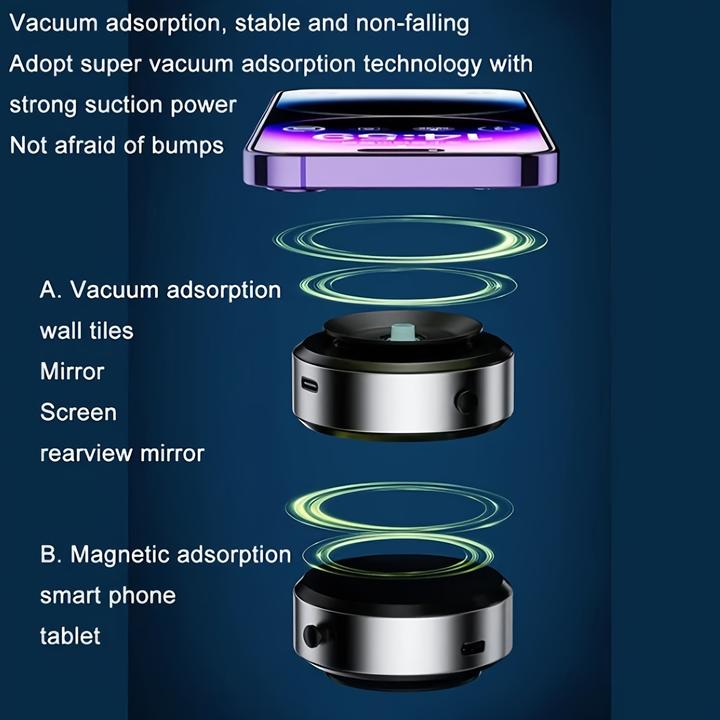 Produktbild PhoneLook Magnetischer 360° Drehbarer Handyhalter für Auto Spiegel Glatte Oberflächen kompatibel mit MagSafe