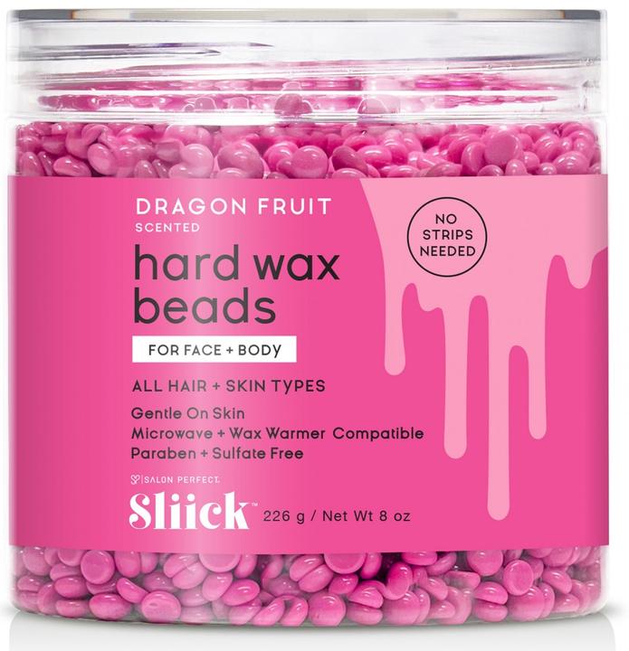 Actual product image Salon Perfect Sliick Dragon Fruit Hard Wax 8oz 226g Home Waxing Hair Removal (8 ml, 1 x, 226 g)