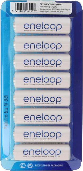Immagine prodotto Panasonic Batteria ricaricabile Mignon/AA HR-3UTGA, confezione da 8 + box batteria (8 pz., AA, 1900 mAh)