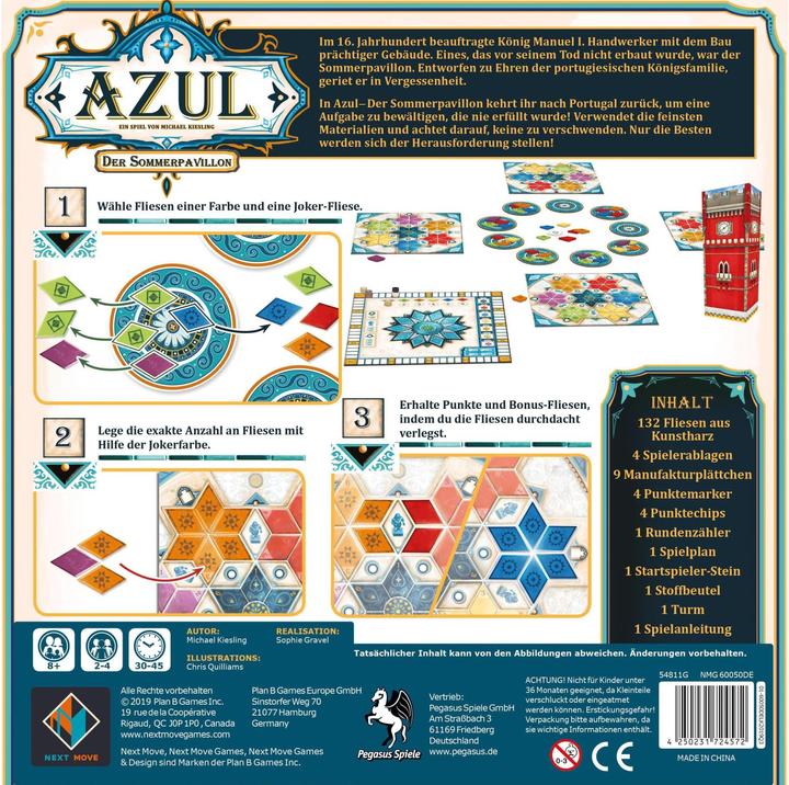Produktbild Asmodée Azul - Der Sommerpavillon (Deutsch)