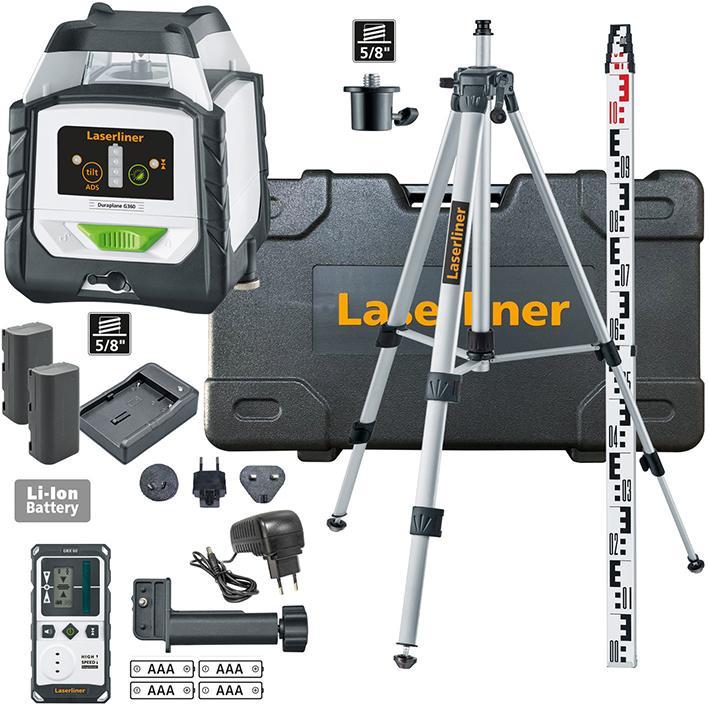 Produktbild Laserliner Hybridlaser Duraplane G360 Set 175cm (GRX 60 2Lithium LT 3m Hardcase) - 052.555A