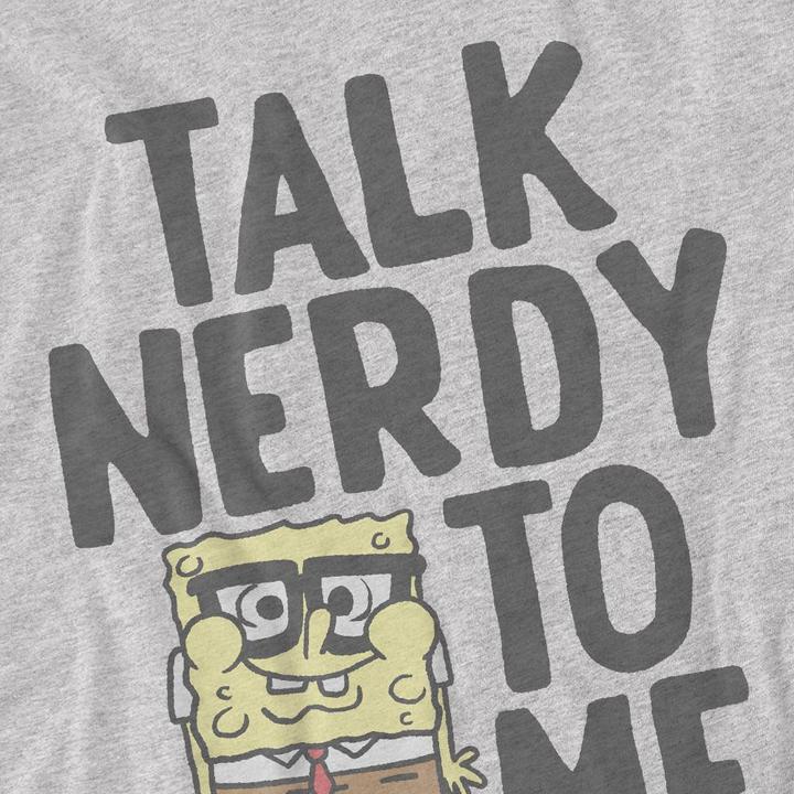 Actual product image Spongebob Squarepants Mens Talk Nerdy To Me T-Shirt (5XL)