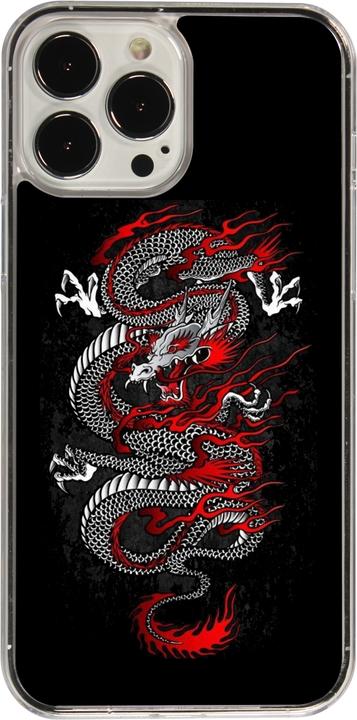 Immagine prodotto PhoneLook Coque trasparente stile giapponese Dragon Tattoo Rosso Nero (Apple iPhone 13 Pro Max)