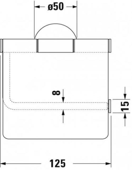 Actual product image Duravit Starck T paper roll holder, with lid, 009940