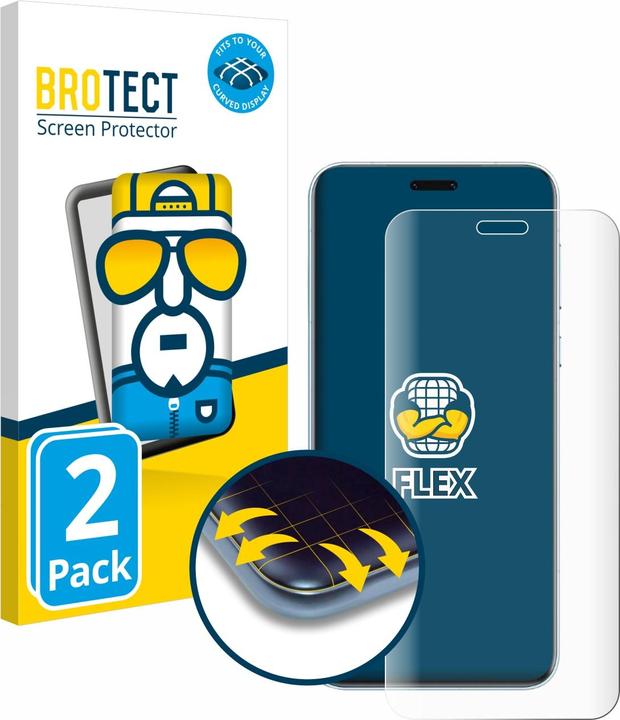 Produktbild BROTECT Fullscreen Schutzfolie Displayschutz Folie Klar Transparent (2 Stück, ZTE Nubia Red Magic 7 Pro)
