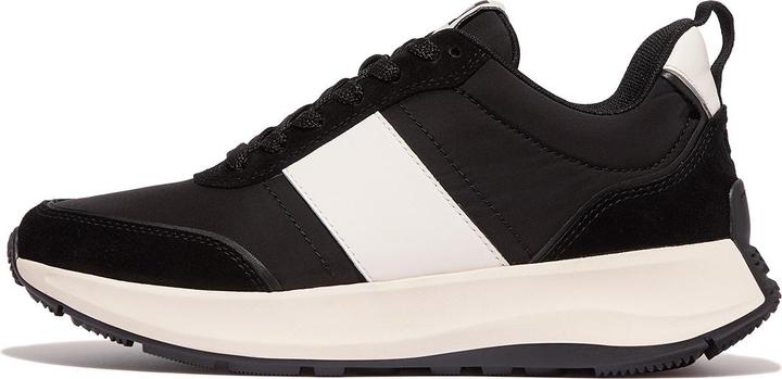 Fitflop F-Mode Flow Sneaker - Nylon & Suede Mix ZWART - Maat 37 (37)