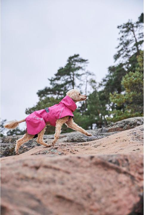 Actual product image Hurtta Monsoon V2 Eco Pink mackintosh, 65 cm (65, Dog raincoat)