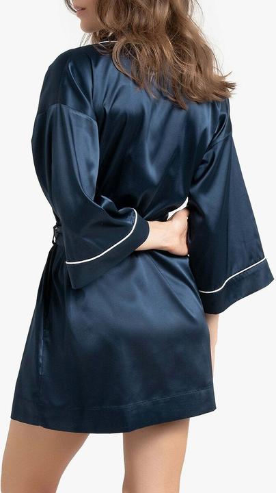 Actual product image La Redoute Collections Satin kimono with 3/4 sleeves (42)