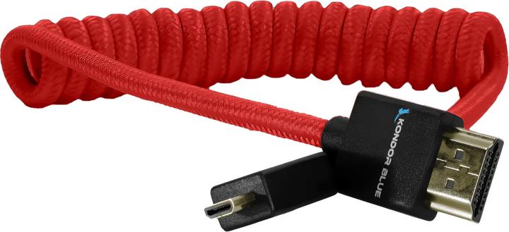 Kondor Blue Coiffé Micro HDMI vers Full HDMI (12-24") (Rouge Cardinal) (0.70 m, HDMI)