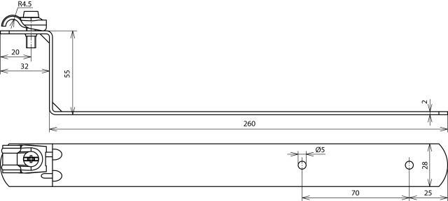 Image du produit Dehn Soehne Support de câble de toiture DEHNquick St/tZn 202 040 (26 cm)