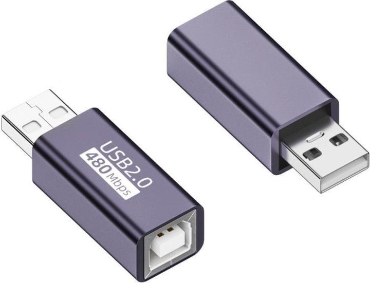 Produktbild PowerGuard USB B 2.0 (female) Buchse auf USB A 2.0 (male) Adapter (USB 2.0)